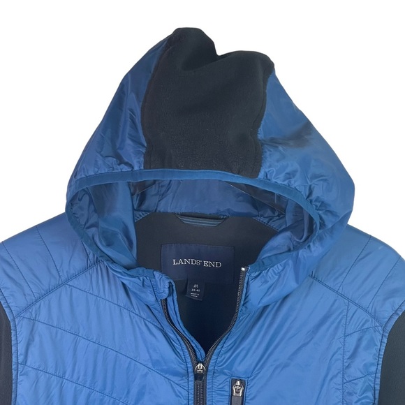 NEW Lands' End Primaloft Men's Nylon Fleece Hooded Lightweight Jacket Coat - Picture 7 of 12